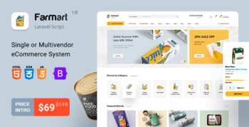 Farmart - Single or Multivendor Laravel eCommerce System 1.24.0