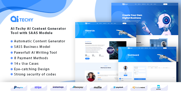 AI-Techy - AI Content Generator Tool with SAAS Module