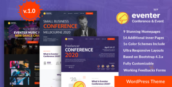 Eventer - Meetup, Conference & Music Band Club Event Planner Calendar Management WordPress Theme 1.3.8