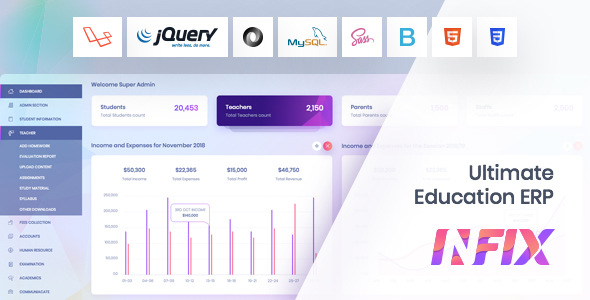 InfixEdu School ERP – Online School Management System Software 9.1.4