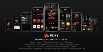Flixy iOS : Movie App : Series,Live TV, Video Streaming App, Netflix Clone : Swift UI/Laravel