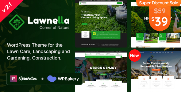 Lawnella - Gardening & Landscaping WordPress Theme 2.5