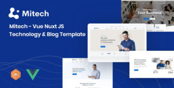 Mitech - VueJS Nuxt JS Technology & Blog Template 1.0.7