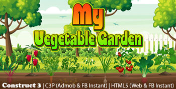 My Vegetable Garden Plantation Game (Construct 3 | C3P | HTML5) Admob Ready