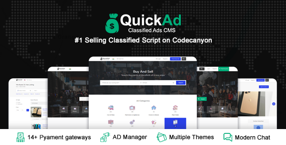QuickAd – Classified Ads Listing – Laravel CMS 1.3