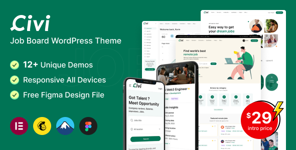 Civi – Job Board WordPress Theme 2.2.4