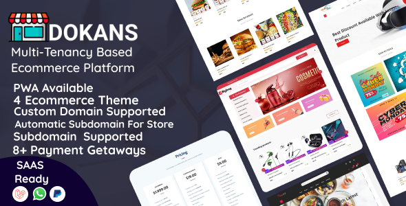 DOKANS - Multitenancy Based Ecommerce Platform (SAAS) 3.9.2