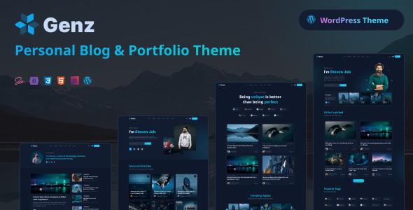 Genz - Creative Personal Blog / Portfolio WordPress Theme 1.0.3