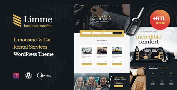Limme - Limousine Transfers & Car Dealer WordPress Theme + RTL 1.2.3