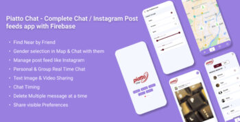 Piatto Chat - Complete Chat / Instagram Post feeds app with Firebase
