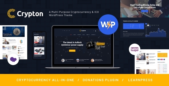 Crypton | A Multi-Purpose Cryptocurrency & ICO WordPress Theme