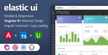 elastic ui - Angular 8 Material Design & Redux Admin Template