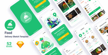 Mesio – Food Delivery Sketch Template