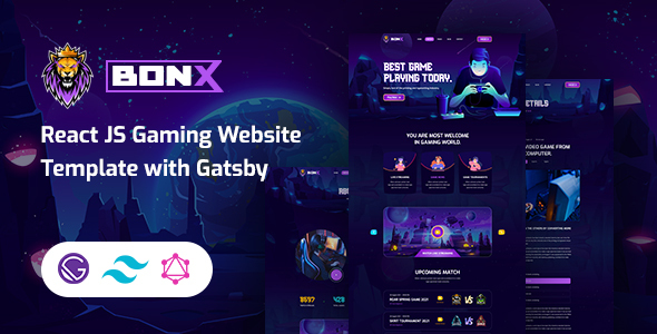 Bonx - Gatsby Gaming Template 1.3.1