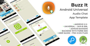 Buzz It | Android Universal Public Audio Chat App Template