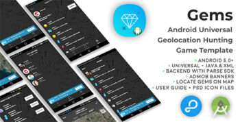 Gems | Android Universal Geolocation Hunting Game Template