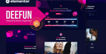 DeeFun - Festival & Event Organizer Elementor Template Kit