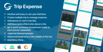 Trip Expense | Android + iOS App | Flutter Full Application Source Code | Flutter