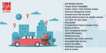 LaraRent - Multipurpose Vehicle Rental System Laravel Script 25 November 2022