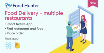 Food Delivery Mobile App React Native - Multi Restaurants - Food Hunter