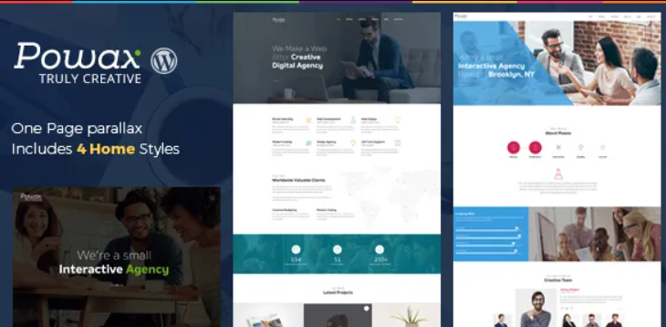 Powax – One Page Parallax WordPress Themes – CodingMarket