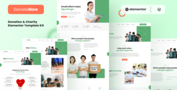 Donatenow - Donation & Charity Elementor Template Kit