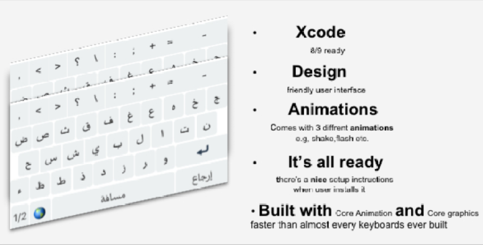Arabic Keyboard – Swift 3/4 ready