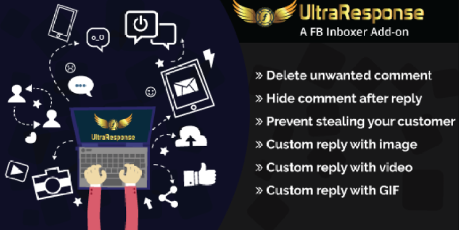 UltraResponse – A FB Inboxer Add-on : comment hide/delete & image/gif/video auto reply