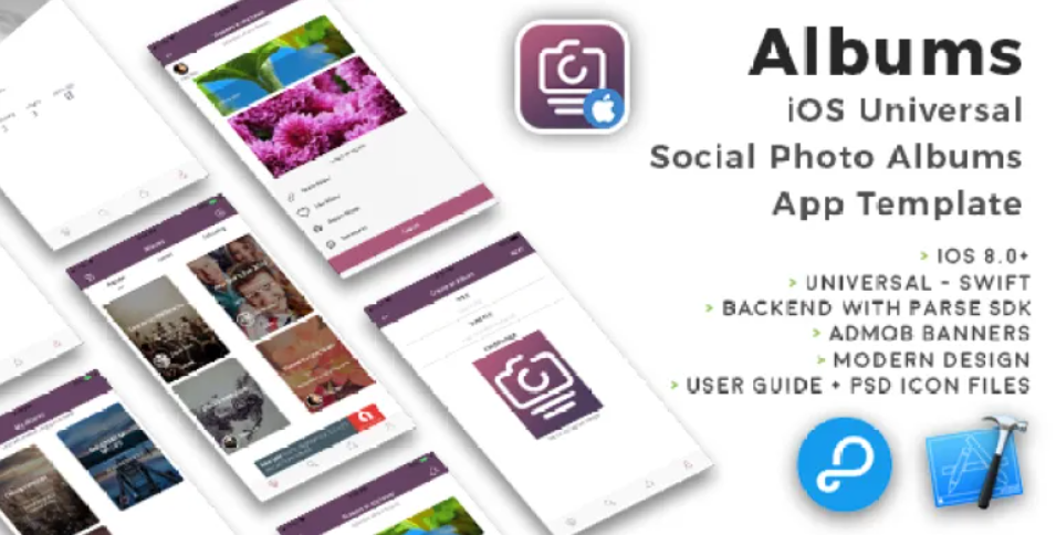 Albums – Android Universal Photo Albums Sharing App Template