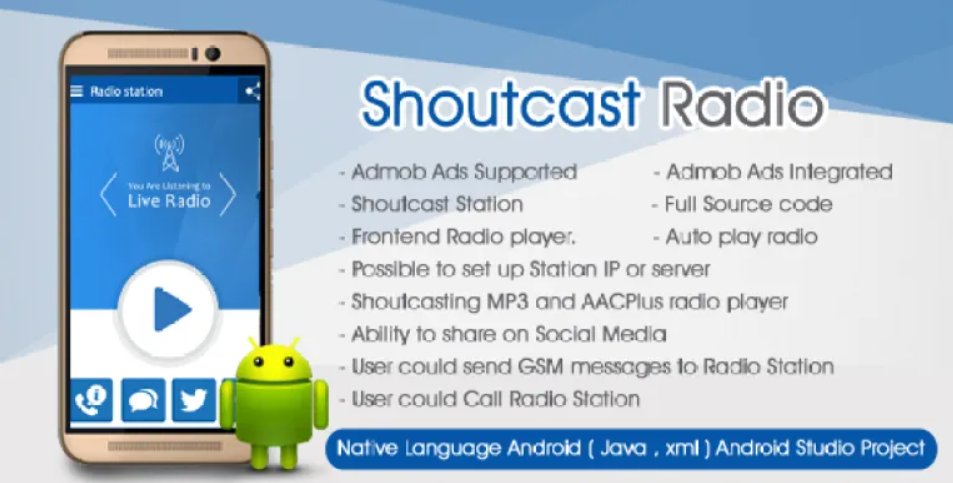Shoutcast Radio Player Android Admob Ads