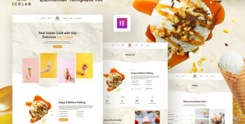 Icelab – Ice Cream & Frozen Yogurt Shop Elementor Template Kit