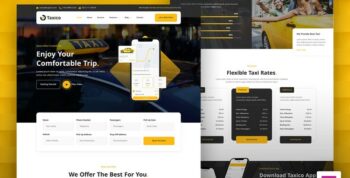 Taxico – Taxi Company & Online Cab Service Elementor Template Kit