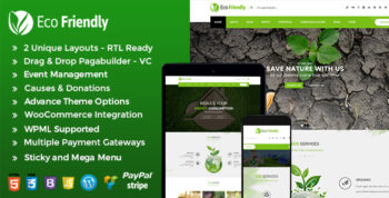 Eco Friendly Environmental WordPress - Eco Nature NGO Theme