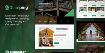 Glamping – Luxury Camping & Campground Elementor Template Kit