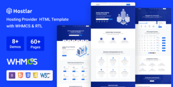 Hostlar – Domain Hosting Provider HTML Template with WHMCS and RTL 10.10.0