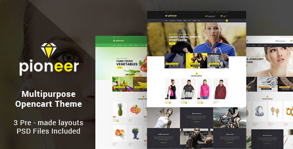 Pioneer - Responsive Multipurpose Opencart Theme | Sportswear Store | Jewellery Store | Food Store
