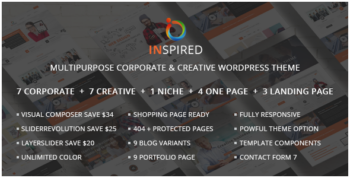 Inspired - Multipurpose Corporate and Creative Bootstrap WordPress Theme
