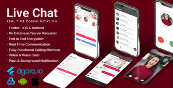 LiveChat - Flutter RealTime Chat App with No Database | Video & Voice Calling | Android & iOS 1.1