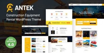Antek - Construction Equipment Rentals WordPress Theme 6.5.1