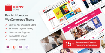 ShoppyStore – Multipurpose Elementor WooCommerce WordPress Theme (15+ Homepages & 3 Mobile Layouts) 3.7.20