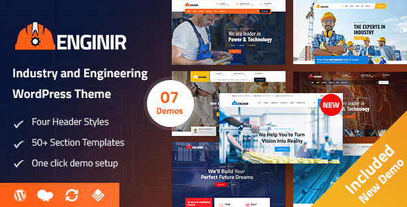 Enginir – Industrial & Engineering Multipurpose WordPress Theme 3.8