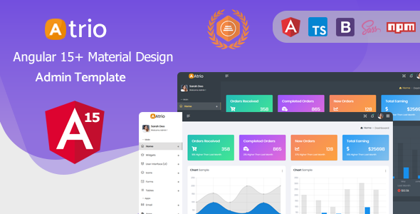 Atrio - Angular 15+ Material Design Admin Dashboard Template