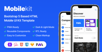 Mobilekit - Bootstrap 5 Based HTML Template 2.9