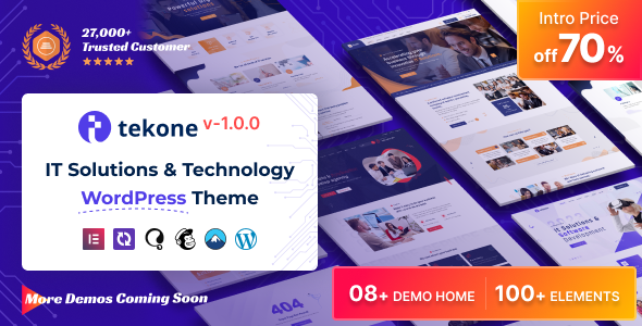 Tekone - IT Solutions & Technology WordPress Theme 1.1.5