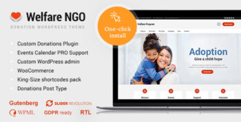 Welfare NGO - Nonprofit Organization Charity Theme 1.3.2
