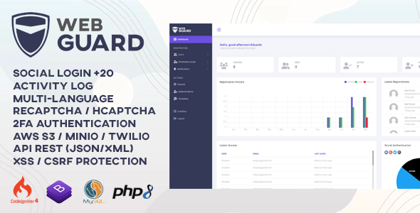 WebGuard – Advanced PHP Login and User Management 2.0.0