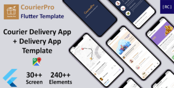 Courier Delivery Flutter 3 App Template | 2 Apps | User App + Delivery App | CourierPro