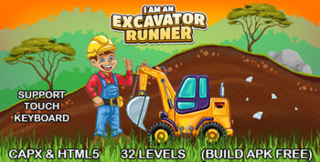 I am an Excavator Runner Game (CAPX | HTML5 | Cordova) Full Game