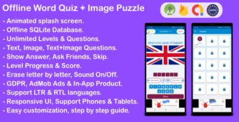 Offline Word Quiz + Image Guess Puzzle Game for Android 1.9