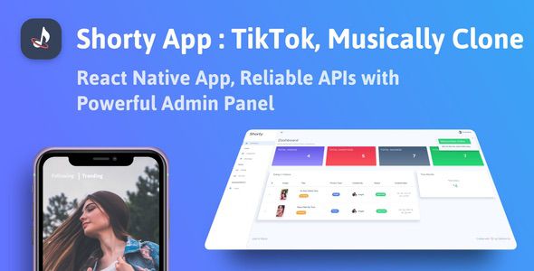 Shorty Short Video Making React Native App with Admin Panel